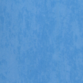 Blue printed surface with visible mottling: uneven, blotchy colour.