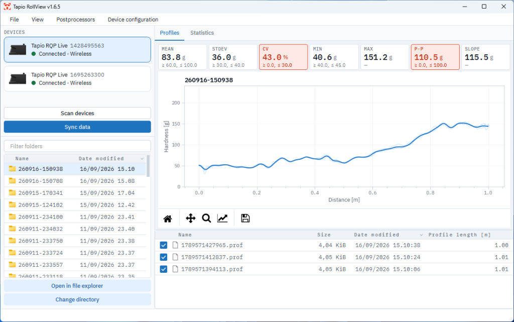 Screenshot of Tapio RollView